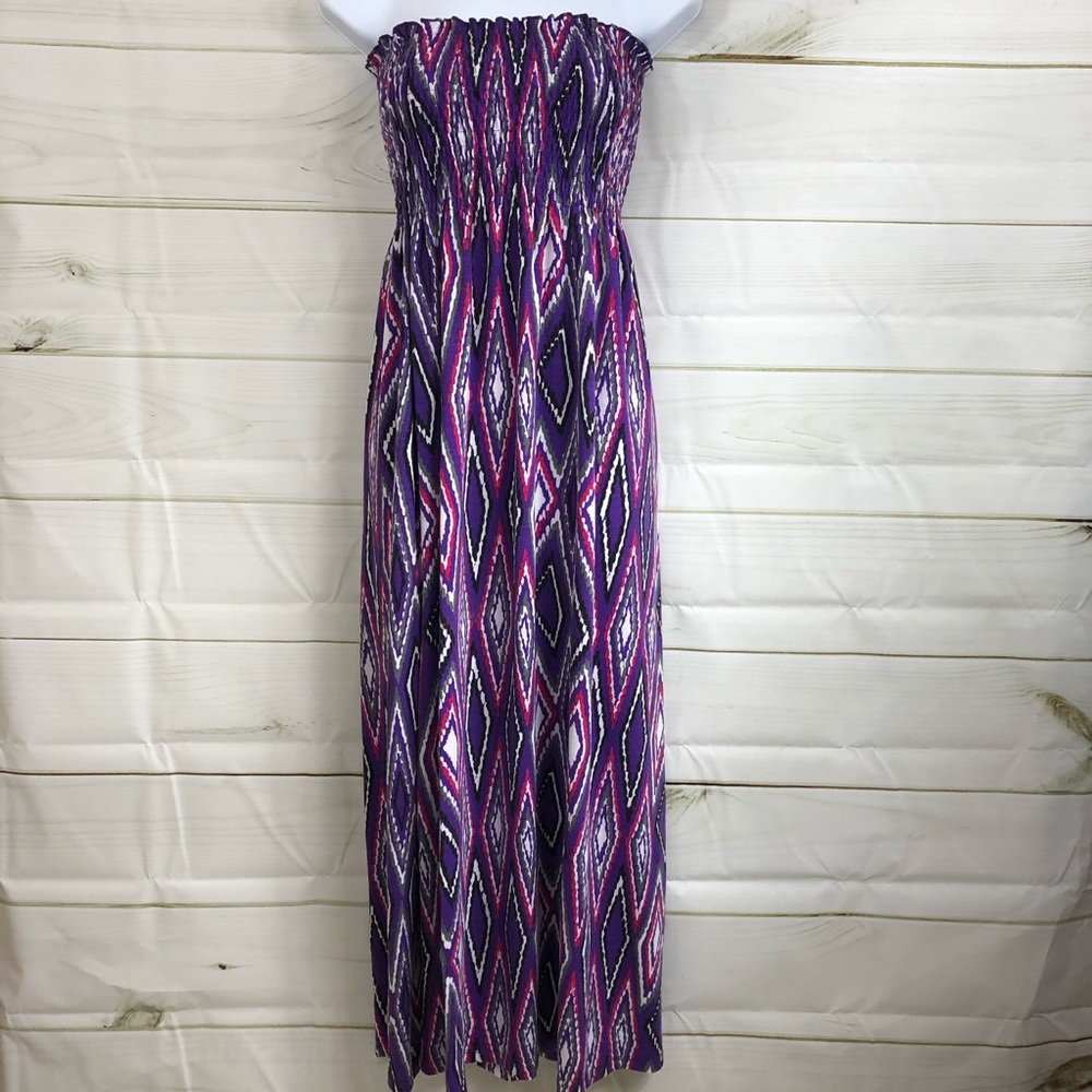 🔥🔥3/$20 Strapless maxi multi color dress